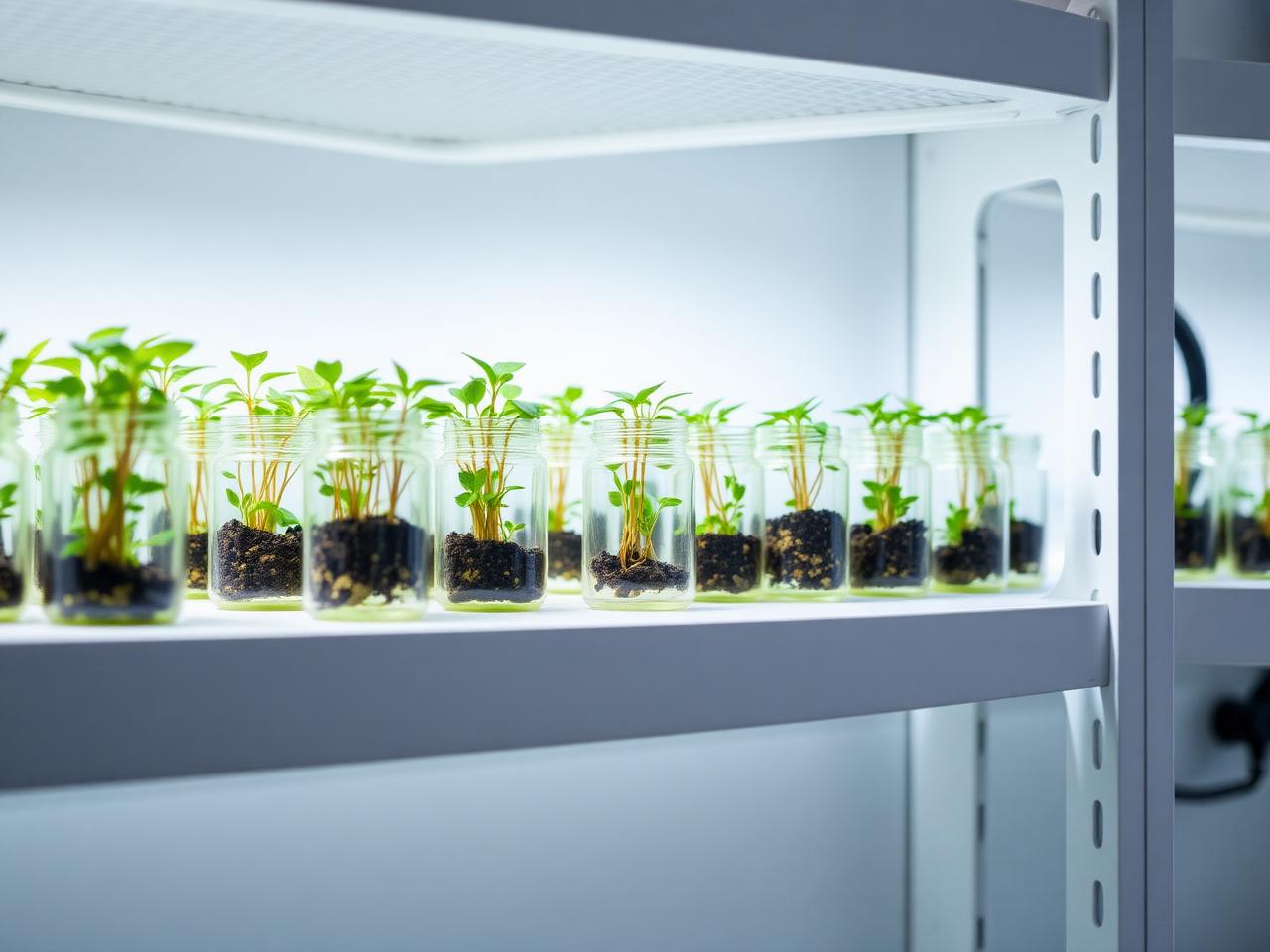 Cultura de tecidos vegetais in vitro em laboratório